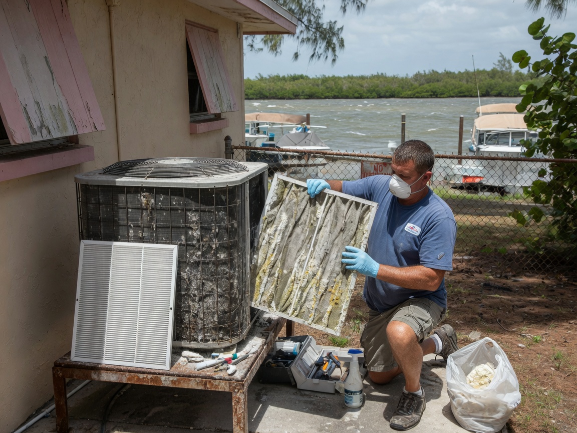 Replacing Air Filters In Salt Air Environments Near The Caloosahatchee